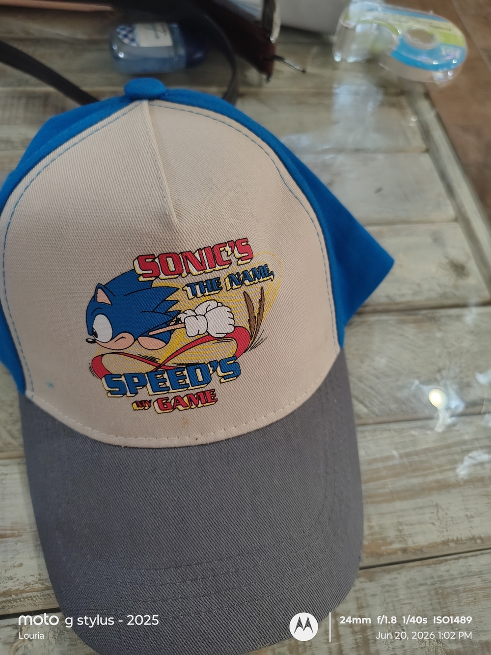 iRE Fashion Sonic Speed's Game Blue, Gray, Cream Trucker Hat
